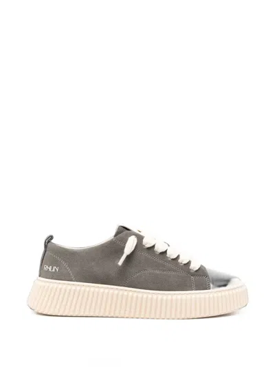 Rhun Treble 2020 Suede Flatform Sneakers In Multi