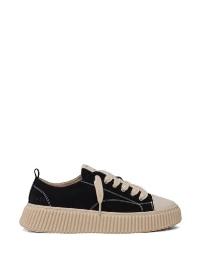 Rhun Treble Textured-sole Trainers In Black