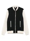 Rhun Two-tone Zip-up Jacket In Black