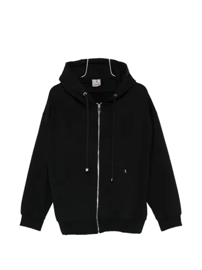 Rhun Zip-fastening Hoodie In Black