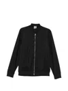 Rhun Zip-up Bomber Jacket In Black