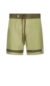 Rhythm Acres Swim Trunk In Green