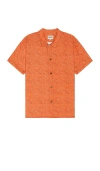 Rhythm Adia Paisley Shirt In 柿子色