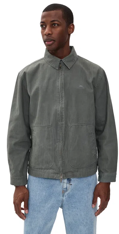 Rhythm Awake Herringbone Jacket Charcoal In Gray