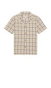 Rhythm Check Short Sleeve Shirt In Natural