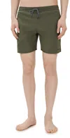 Rhythm Classic Beach Swim Shorts 7 Olive In Olive