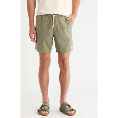 Rhythm Classic Linen & Cotton Jam Drawstring Shorts In Animal Print
