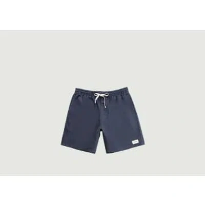 Rhythm Classic Linen Beach Shorts In Blue