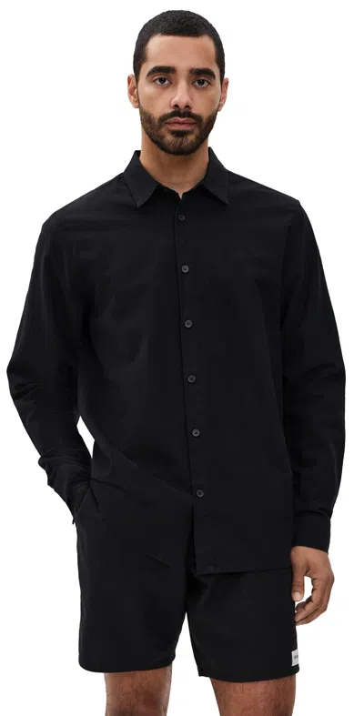 Rhythm Classic Linen Shirt Vintage Black