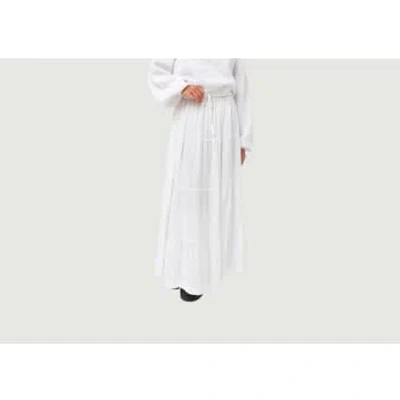 Rhythm Classic Tiered Maxi Skirt In White