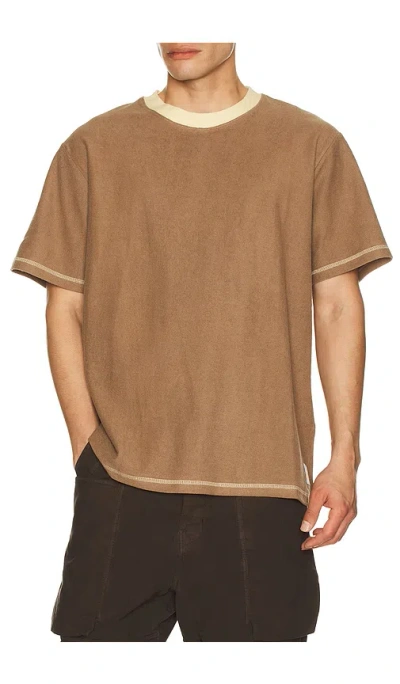 Rhythm Contrast Vintage Terry T-shirt In Brown