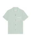 Rhythm Daytona Short Sleeve Shirt In Green