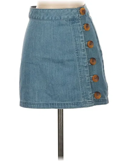 Pre-owned Rhythm Denim Skirt In Blue