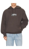 Rhythm Dos Soles Fleece Hoodie In Brown