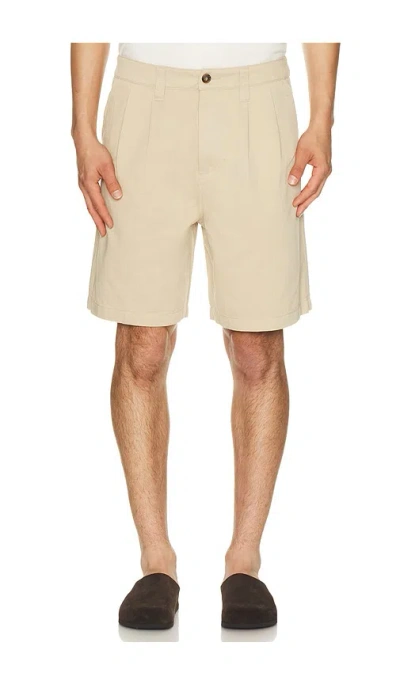 Rhythm Double Pleat Twill Short In Burgundy