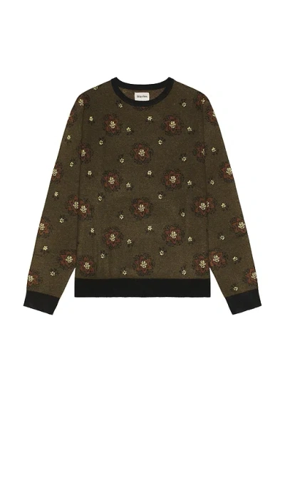 Rhythm Doyle Knit Sweater In Olive