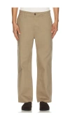 Rhythm Essential Twill Trouser In Brown