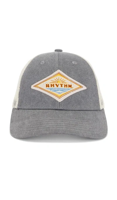 Rhythm Frame Trucker Cap In Gray