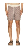 Rhythm Heritage Java Swim Trunk In Brown