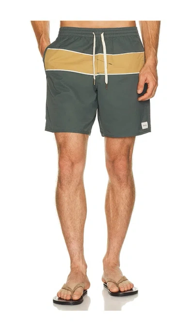 Rhythm Heritage Midway Beach Short In Silver Pine