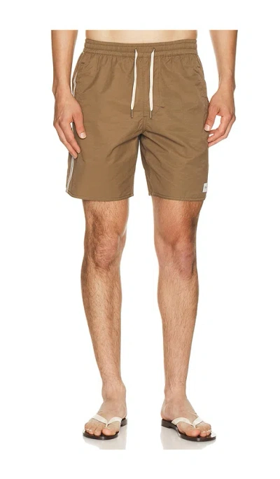 Rhythm Heritage Swim Short In Brown