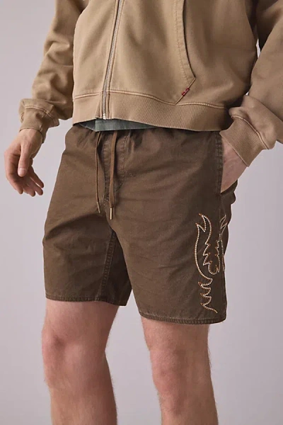 Rhythm High Plains Jam Shorts In Brown, Men's At Urban Outfitters