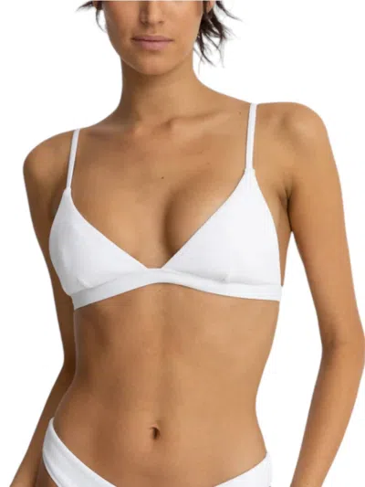 Rhythm Isla Rib Eco Bralette Top In White