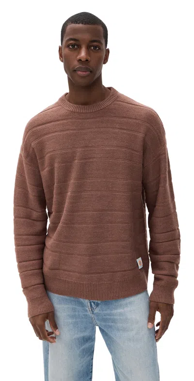 Rhythm Jackson Knit Sweater Vintage Clay In Brown