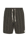 Rhythm Jacquard Linen Jam Shorts In Black