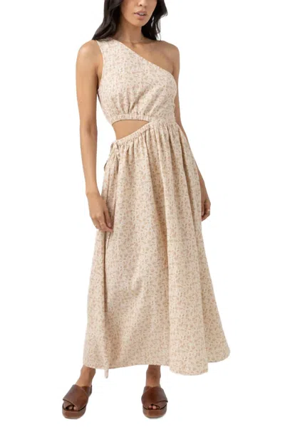 Rhythm Juliette One Shoulder Maxi Dress In Clay In Grey