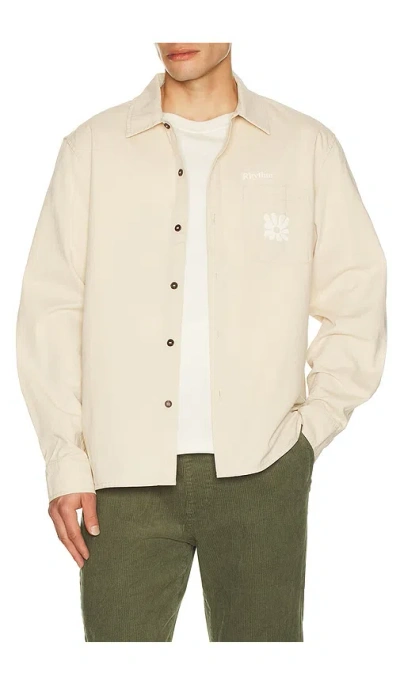 Rhythm Kinetic Long Sleeve Shirt In White