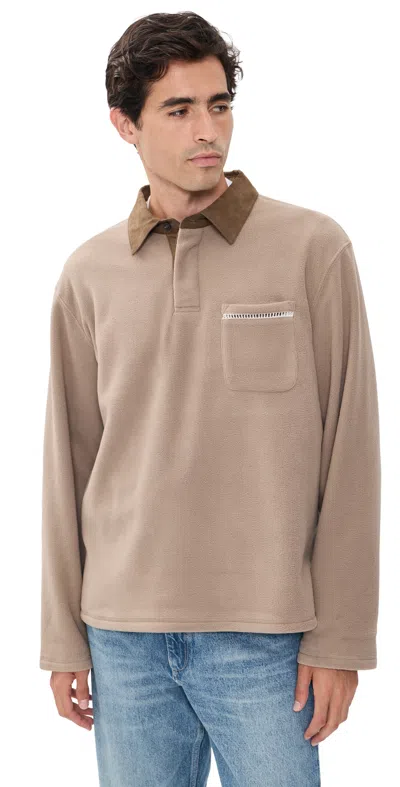 Rhythm Ladder Polar Polo Sweater Stone