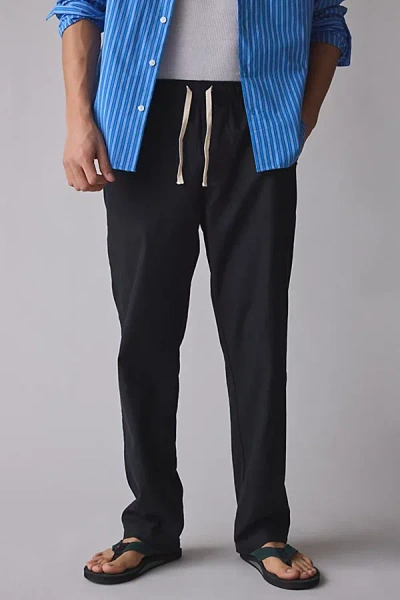 Rhythm Linen Beach Pant In Black, Men's At Urban Outfitters