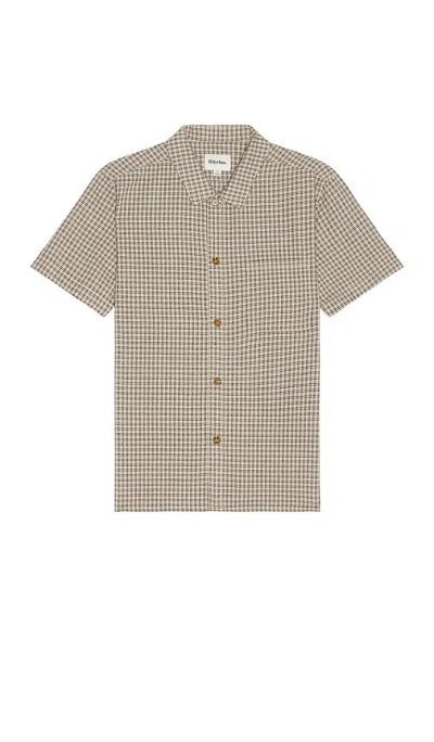 Rhythm Linen Check Shirt In 沙色