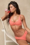 Rhythm Lola Red Gingham Textured Bralette Bikini Top