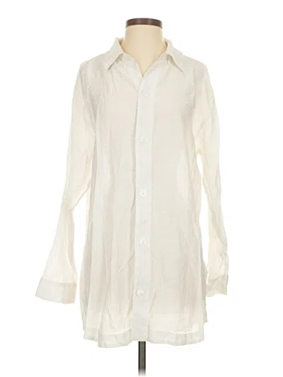 Pre-owned Rhythm Long Sleeve Button Down Shirt In Ivory