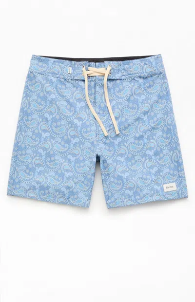 Rhythm Men's Asher 7" Boardshorts In Slate Blue