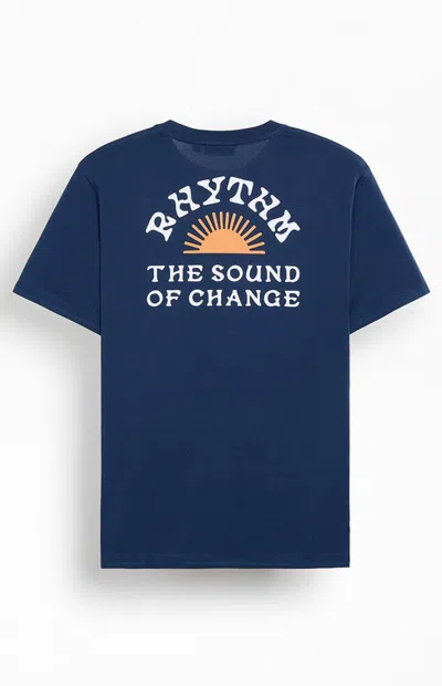 Rhythm Men's Awake T-shirt In Navy In Blue
