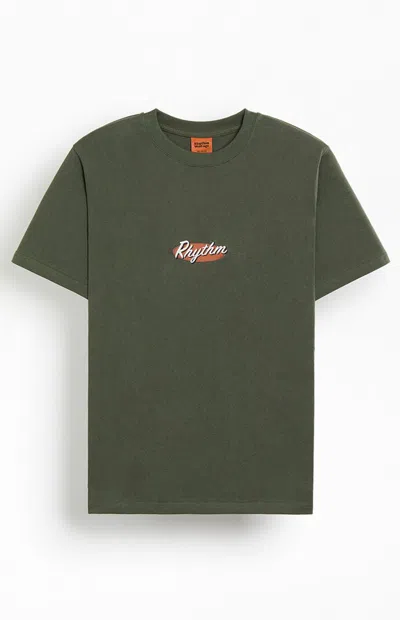 Rhythm Men's Hallmark Heavy Vintage T-shirt In Green
