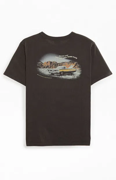 Rhythm Men's Heading West Vintage T-shirt In Vintage Black