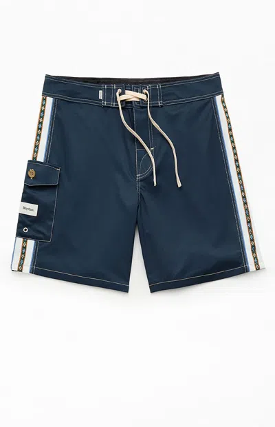 Rhythm Men's Panel Stripe 8" Boardshorts In Navy In Blue