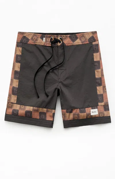 RHYTHM MEN'S RACKET 7" BOARDSHORTS IN VINTAGE BLACK