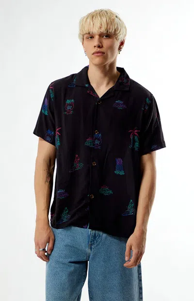 Rhythm Men's Vibes Camp Shirt In Black