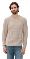 Rhythm Mohair Fishermans Knit Oatmeal In Brown