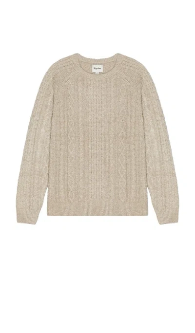 Rhythm Mohair Fishermans Knit Sweater In Neutral