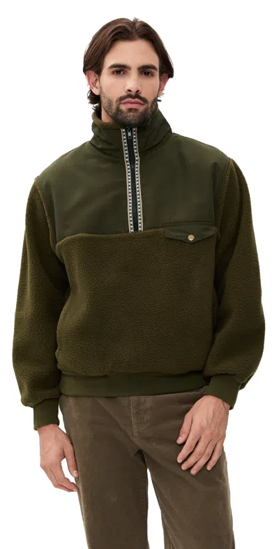 RHYTHM PFEIFFER SHERPA FLEECE OLIVE