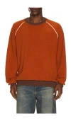 Rhythm Pipe Polar Crewneck Pullover In Orange