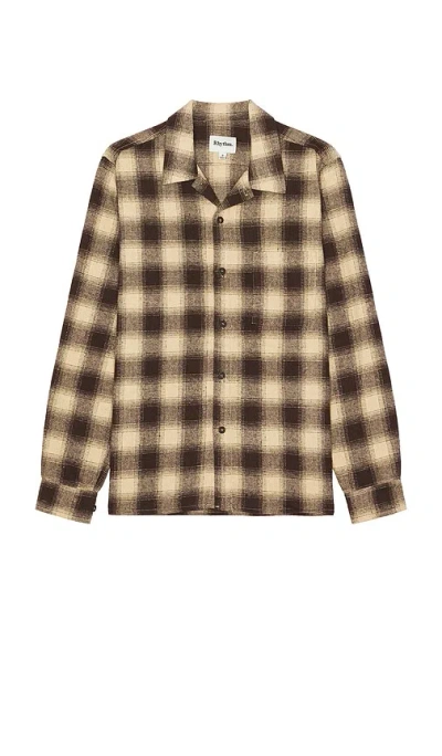 Rhythm Plaid Long Sleeve Flannel Shirt In Brown
