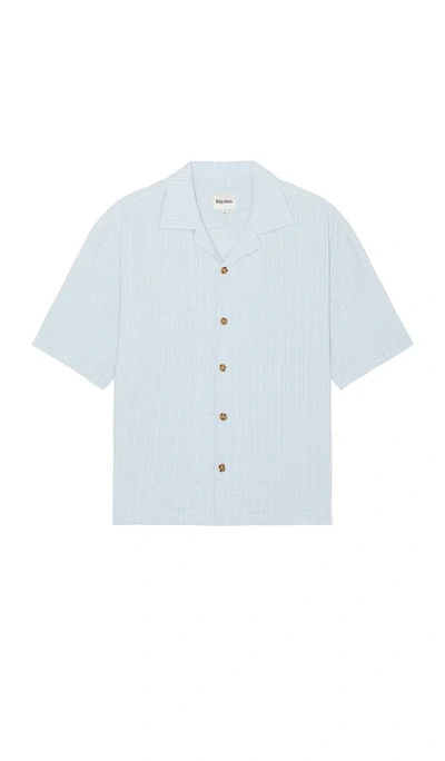 Rhythm Relaxed Check Shirt In 블루