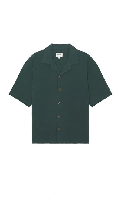 Rhythm Relaxed Texture Shirt In Teal